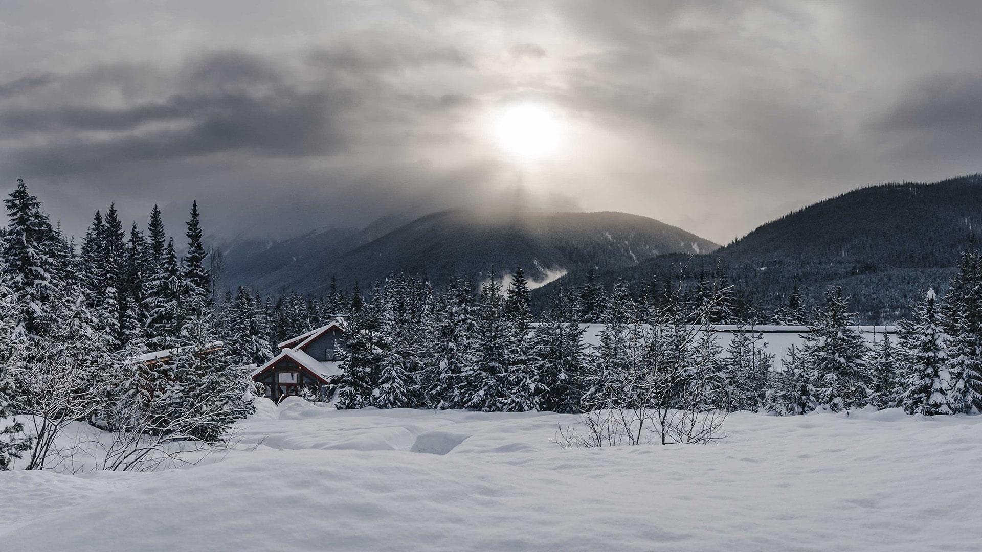 lodge in snow
