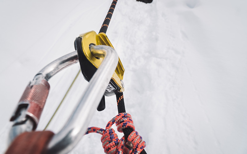 winter ice rescue rope